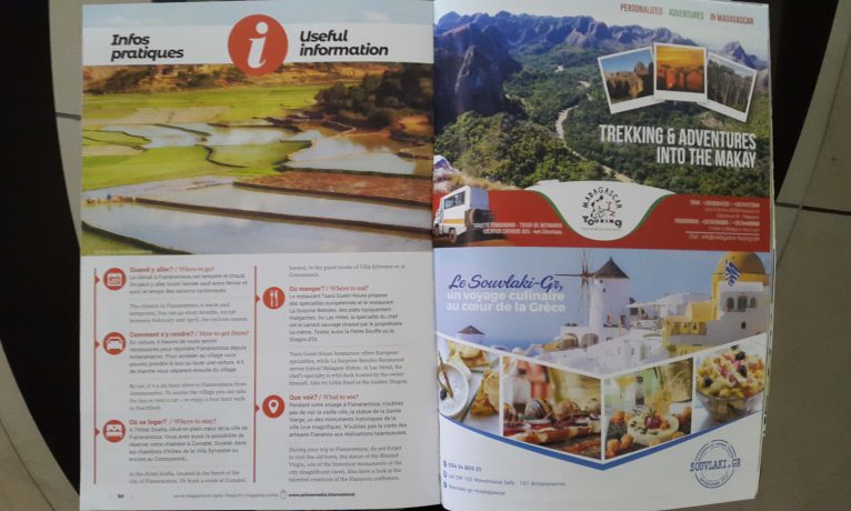 Madagascar Touring est encore dans prime Magazine pour son edition 308, 2018 (Aout), page 91